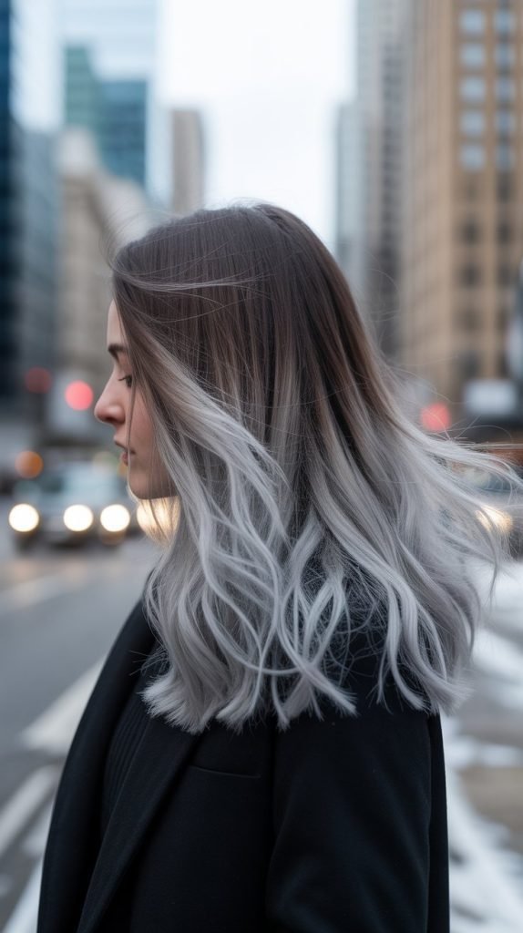  Silver Ombre