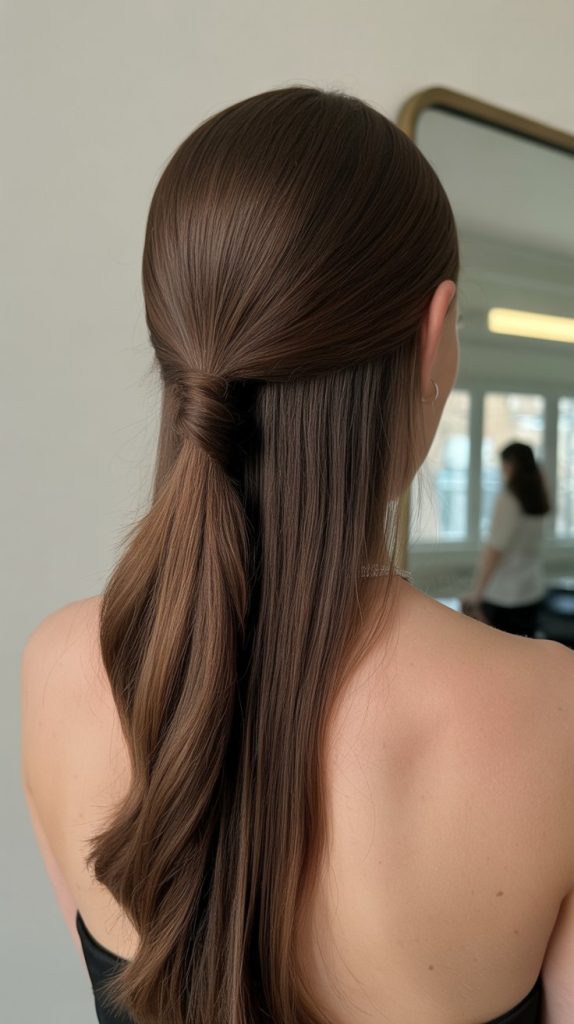 Sleek Half-Up with Modern Twist