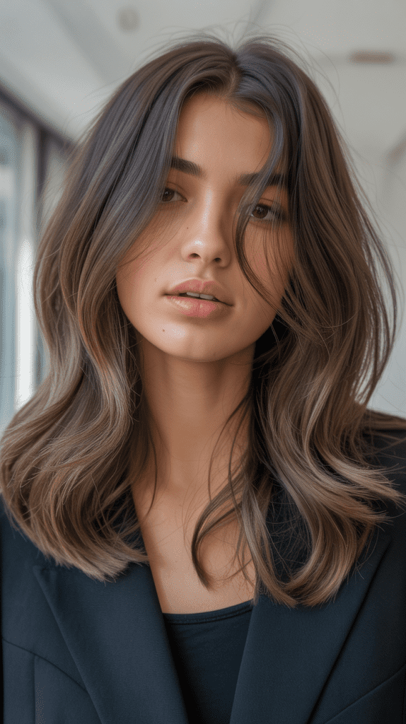 Smoky Brown with Ash Highlights