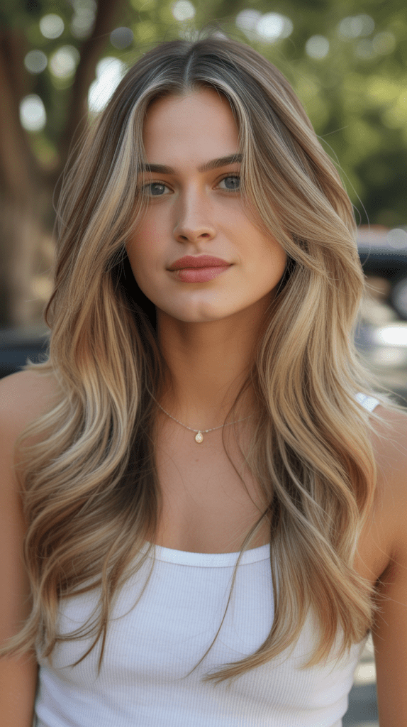 Golden Blonde Babylights with Soft Layers