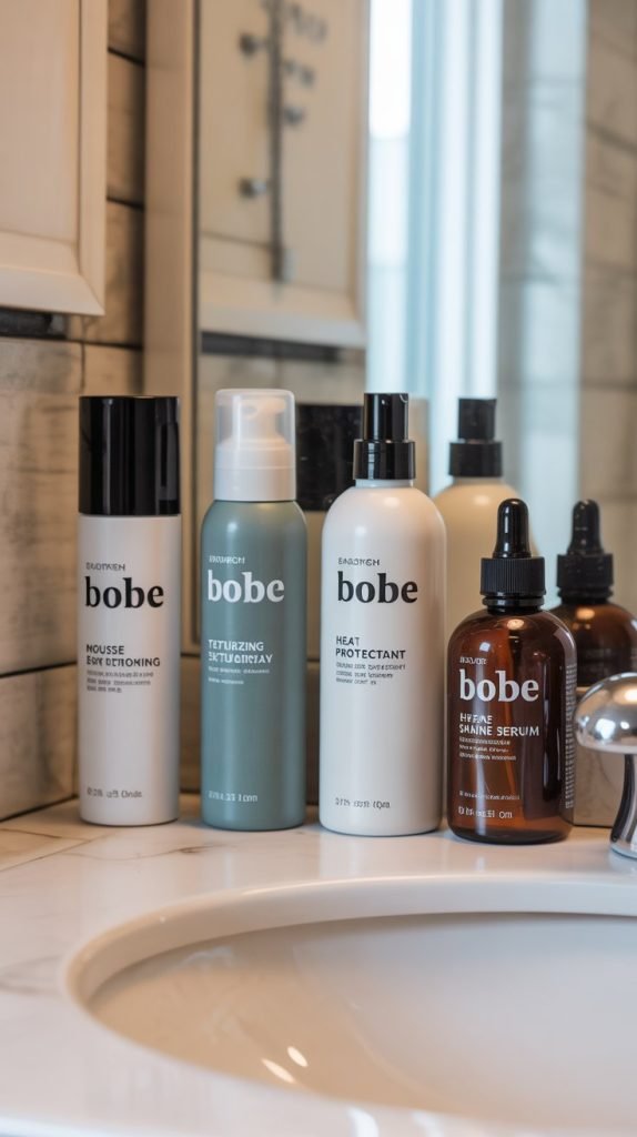 Styling Products for Long Bob with Curtain Bangs