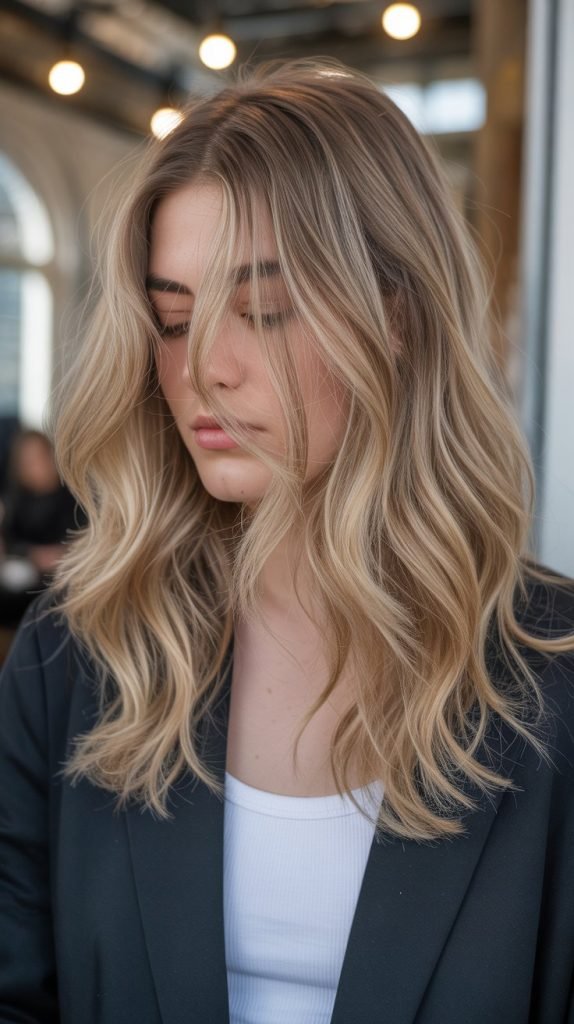 29. Textured Blonde Balayage