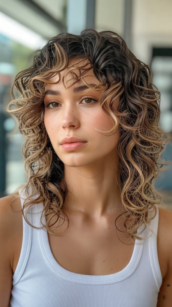 26. Blonde Balayage for Textured Hair