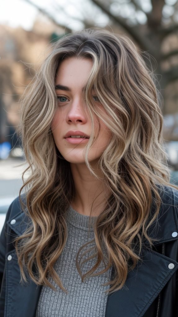 27. Ash-Blonde Highlights with Lived-In Texture
