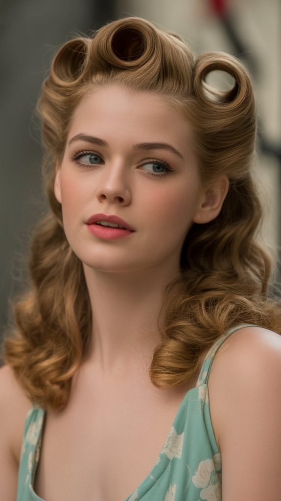 Half Up Victory Rolls