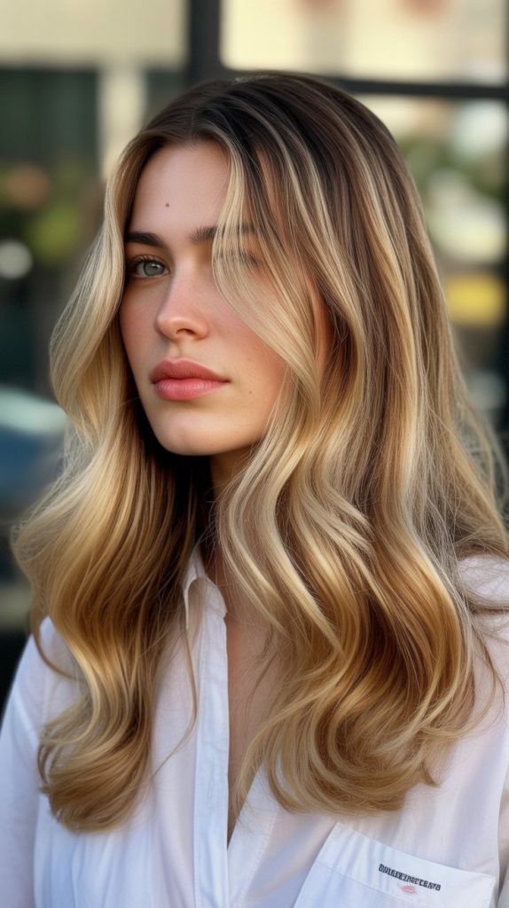 28. Warm Blonde Balayage