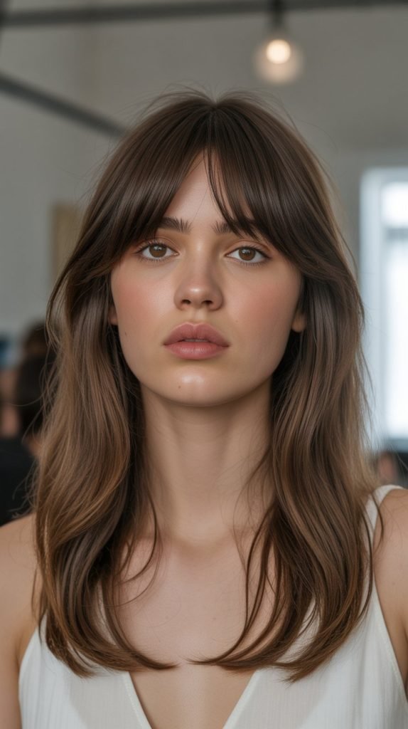 Curtain Bangs with Long Hair