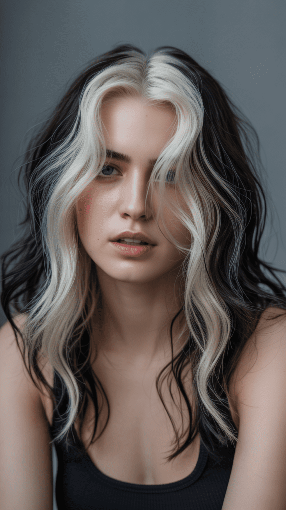 Platinum Blonde Streaks