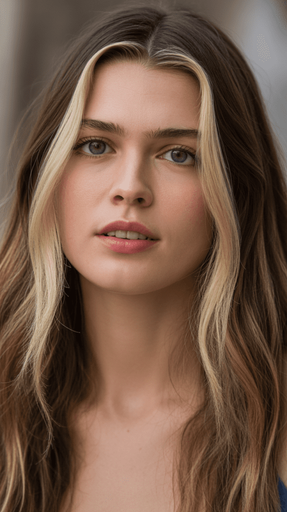 Face-Framing Blonde Highlights
