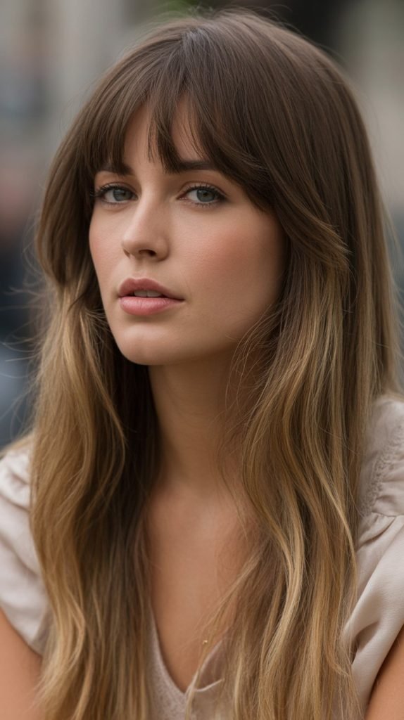 Long Hair with Wispy Bangs