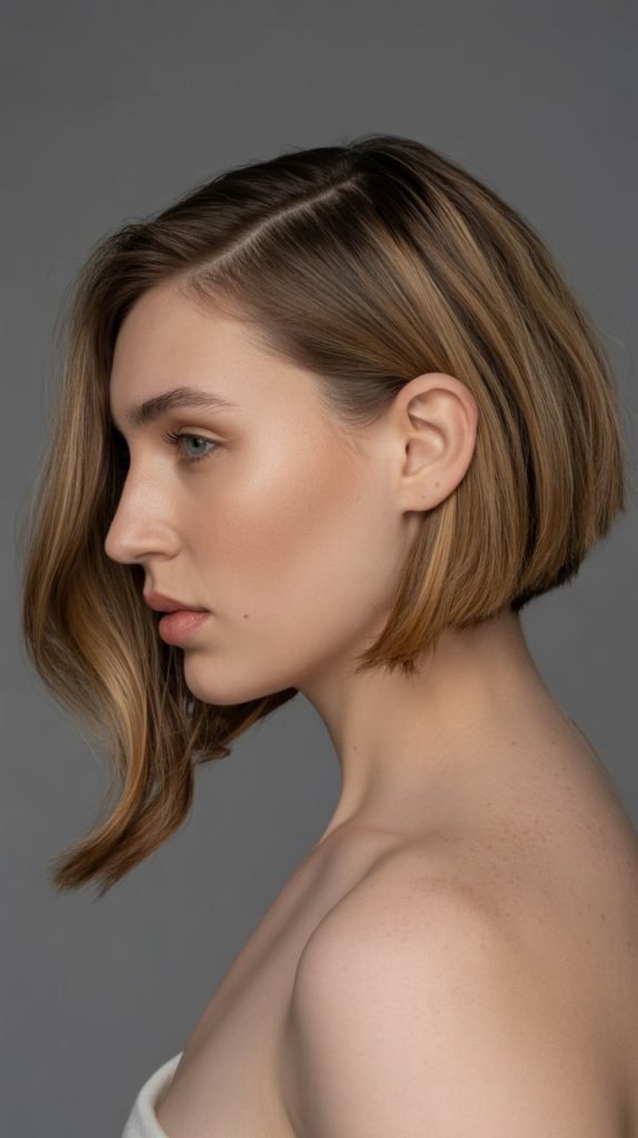 3. Side-Swept Long Bob with Deep Part