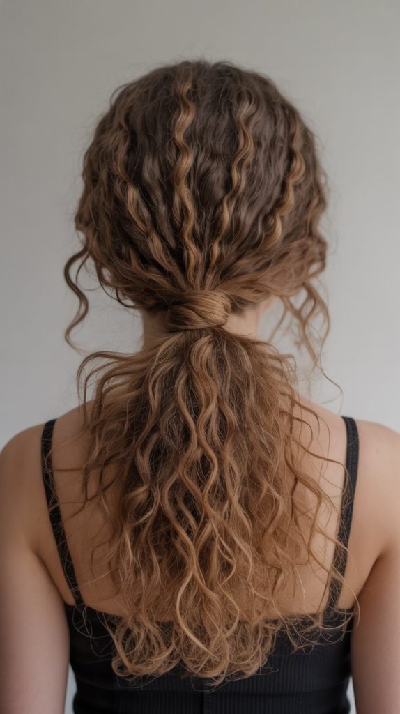  Wrapped Ponytail Half Up