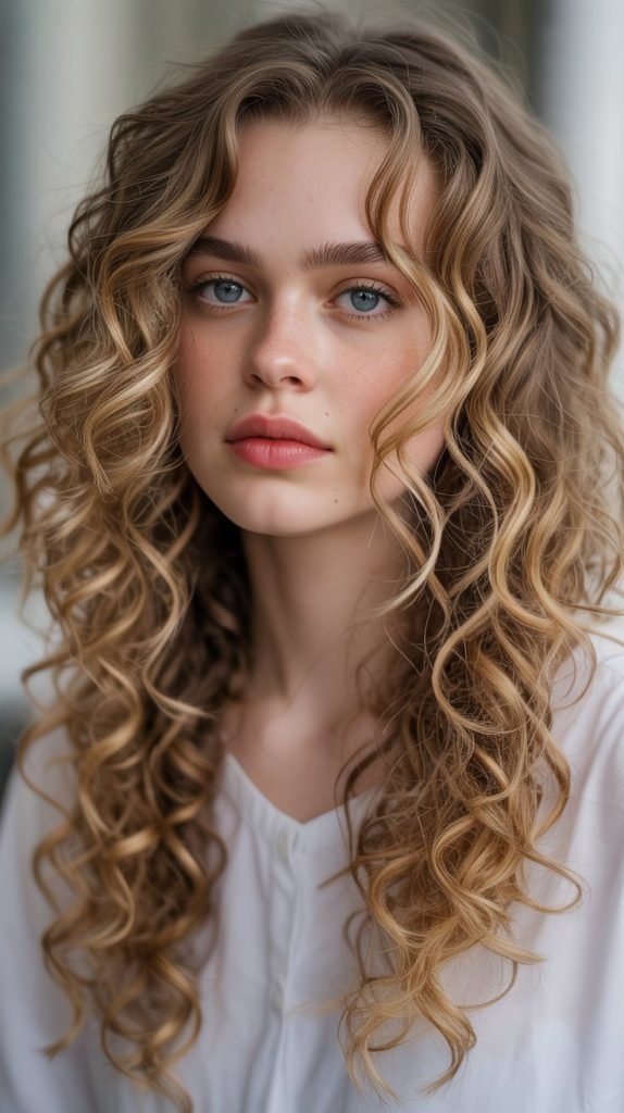 9. Ribbon Highlights Throughout Curls