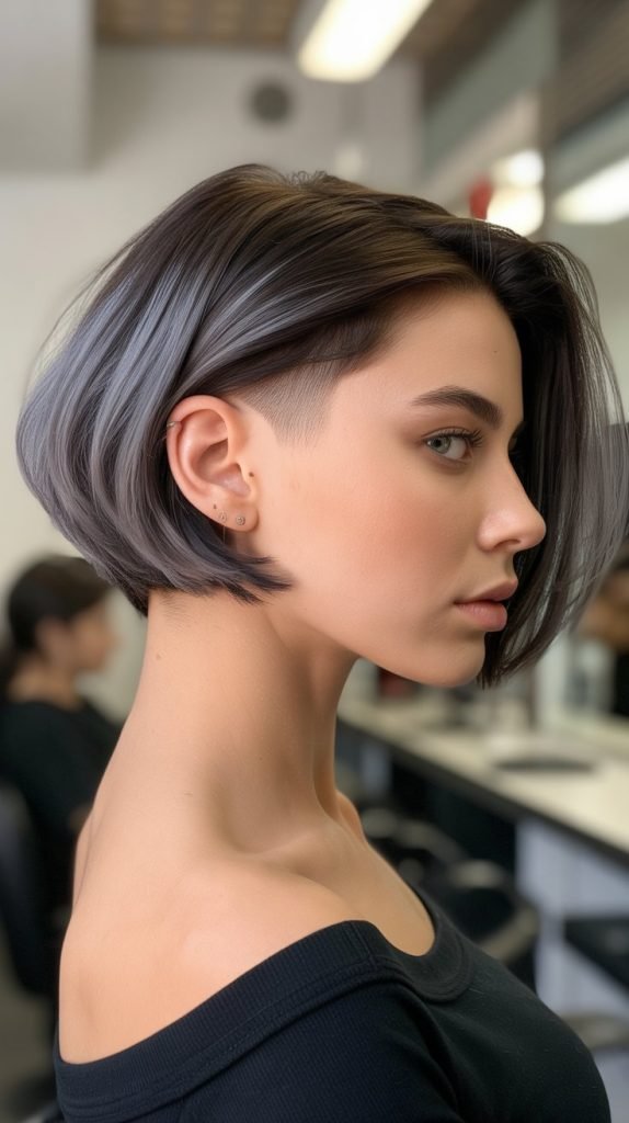 Choppy Bob with Undercut Detail