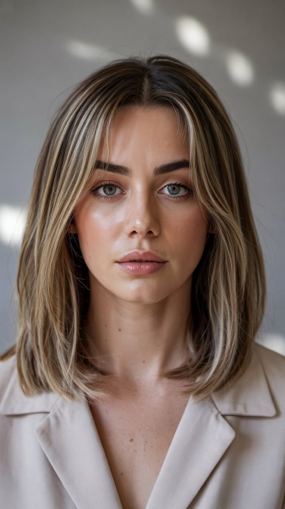 Long Bob with Tapered Bangs