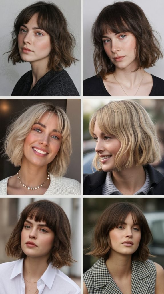 Choppy Bob with Curtain Bangs