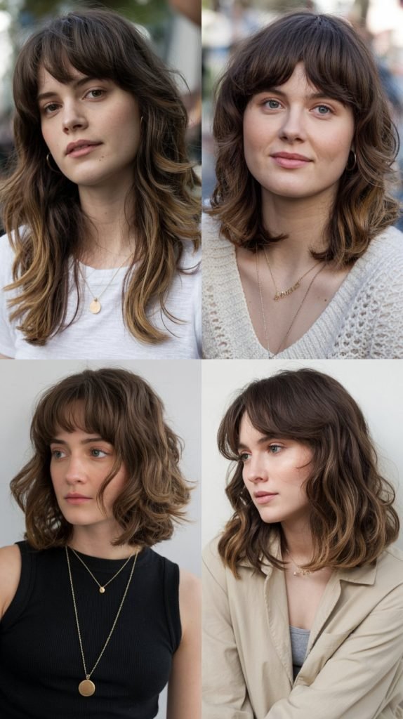 36 Trendy Medium-Length Hairstyles with Layers and Bangs to Try Now