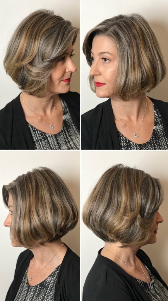 21. A-Line Bob with Balayage