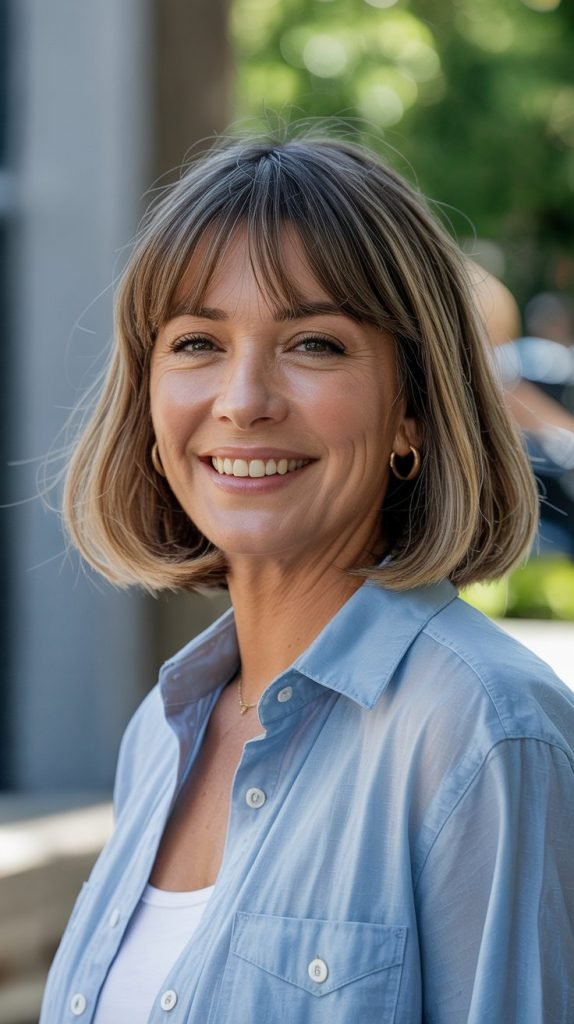 The Short Crop with Side-Swept Bangs