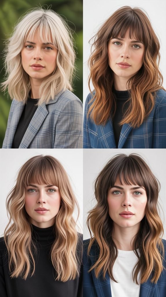  Feathered Wolf Cut With Feathered Bangs