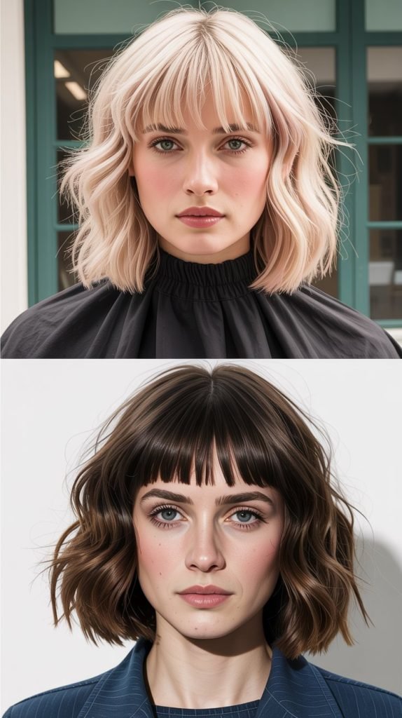  Choppy Wolf Cut With Baby Bangs