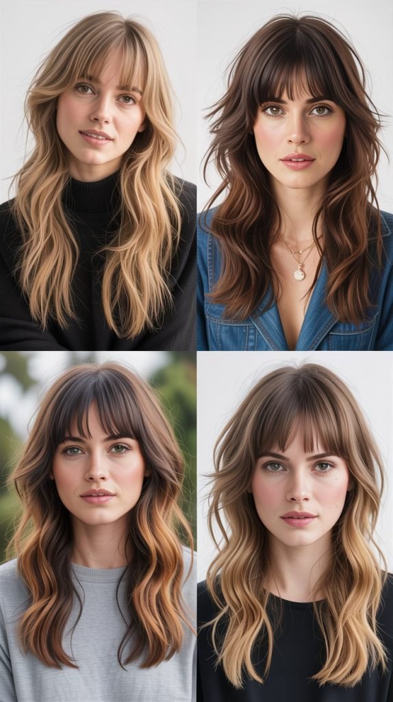 18. Graduated Wolf Cut With Graduated Bangs