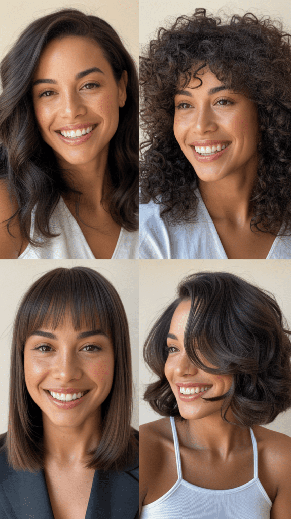 Customized Hybrid Layers With Personalized Curtain Bangs