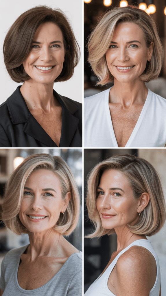 Bob with Deep Side Part