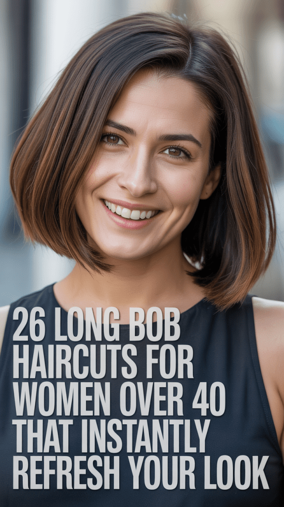 Long Bob Haircuts for Women Over 40 That Instantly Refresh Your Look