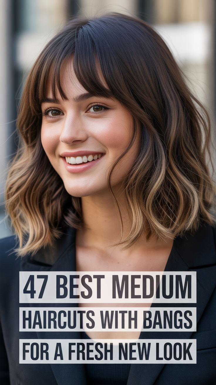 Best Medium Haircuts With Bangs for a Fresh New Look