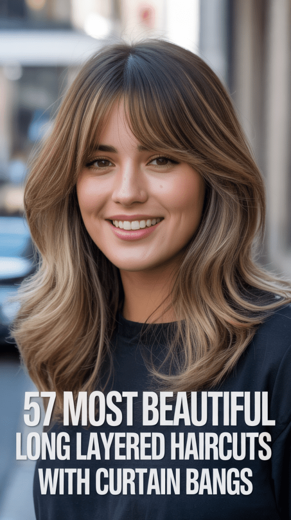 Most Beautiful Long Layered Haircuts With Curtain Bangs