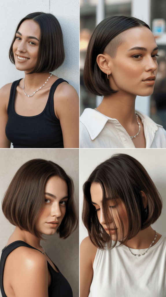 Asymmetrical Bob with Shaved Side