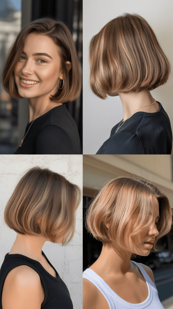 Blunt Bob with Underlights