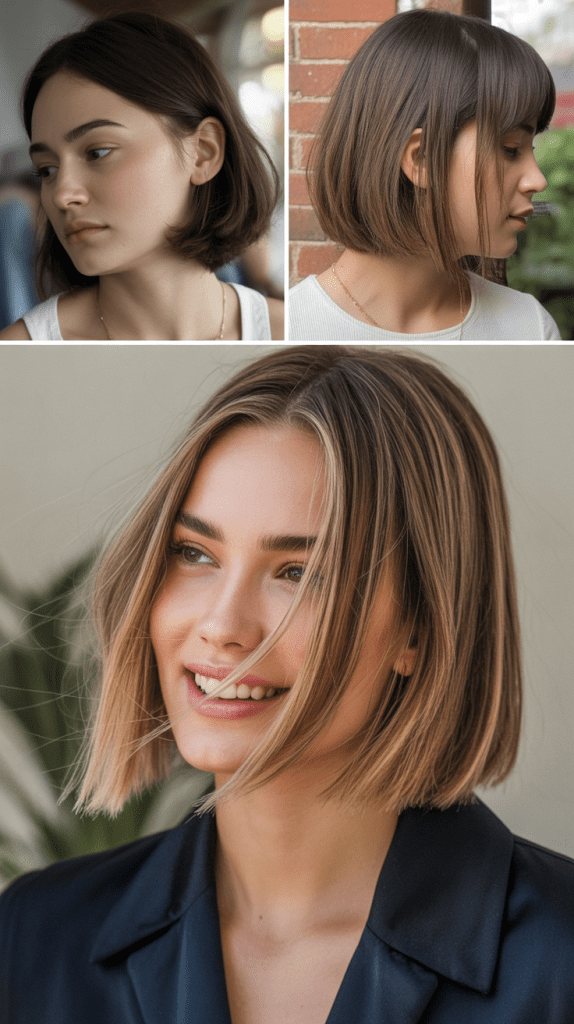 Chin-Length Bob with Babylights
