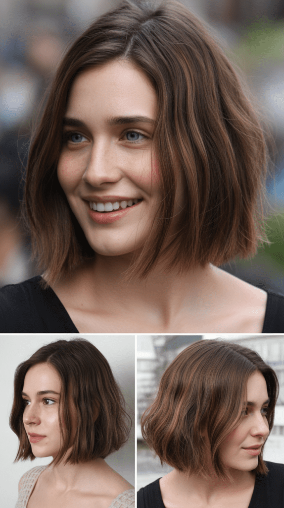 Chin-Length Bob with Invisible Layers