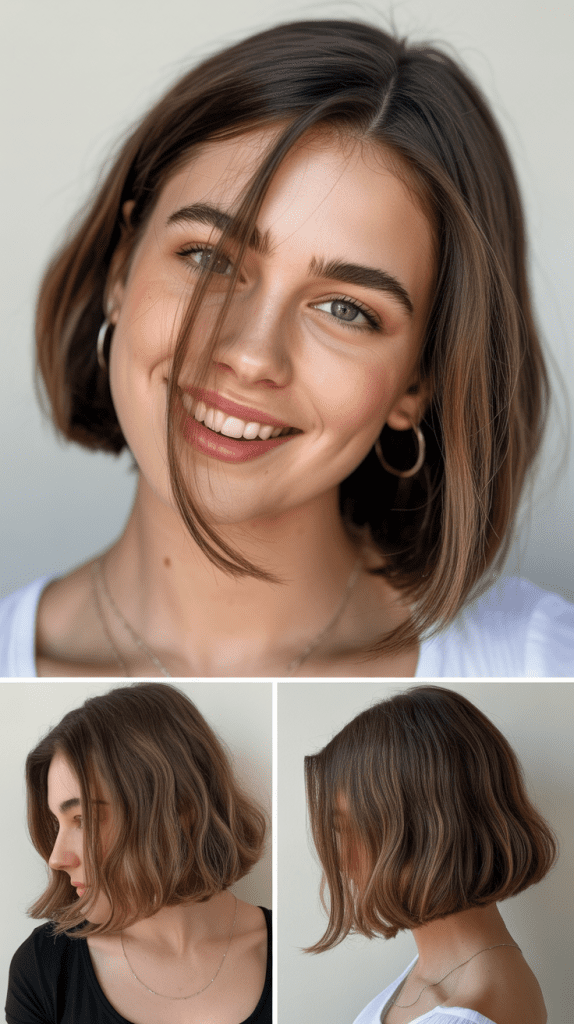 Chin-Length Bob with Twisted Sections