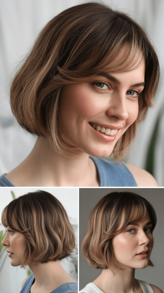 Chin-Length Bob with Swoopy Side Bang