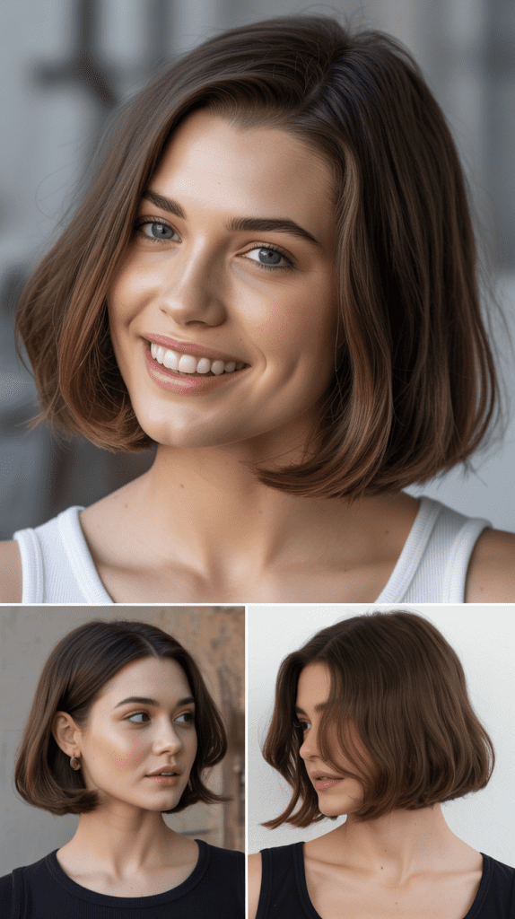 Chin-Length Bob with Rounded Blow-Dry
