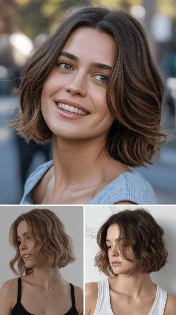 Chin-Length Bob with Air-Dried Natural Texture