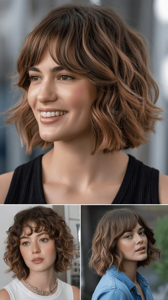 Chin-Length Shag with Curtain Fringe