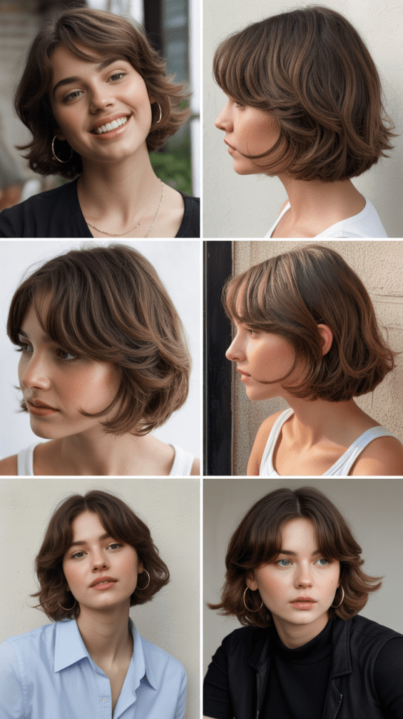 Chin-Length Cut with Crown Layers