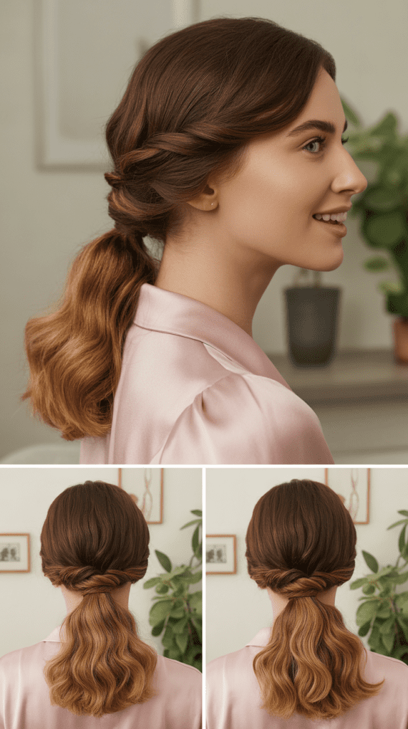 Twisted Low Ponytail