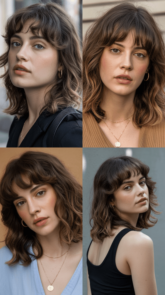 Micro Bangs with Medium Layered Cut