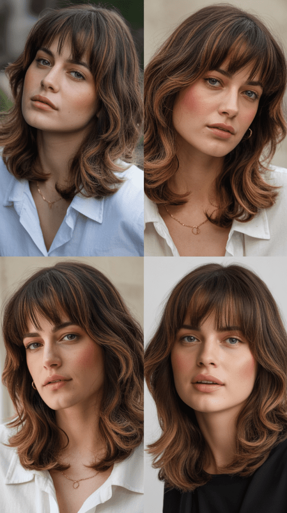 Choppy Layers With Blunt Bangs