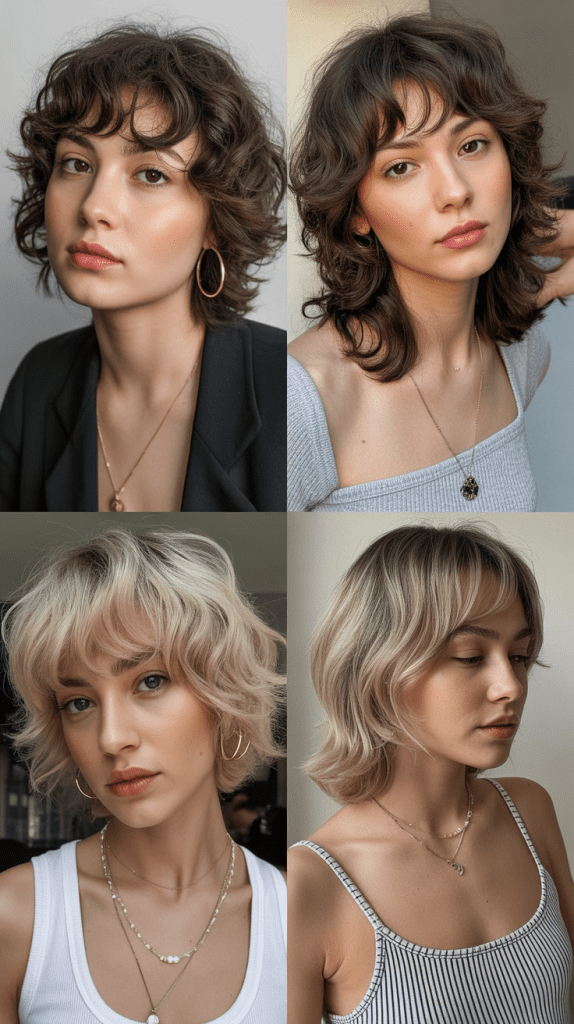 Structured Shag With Geometric Bangs