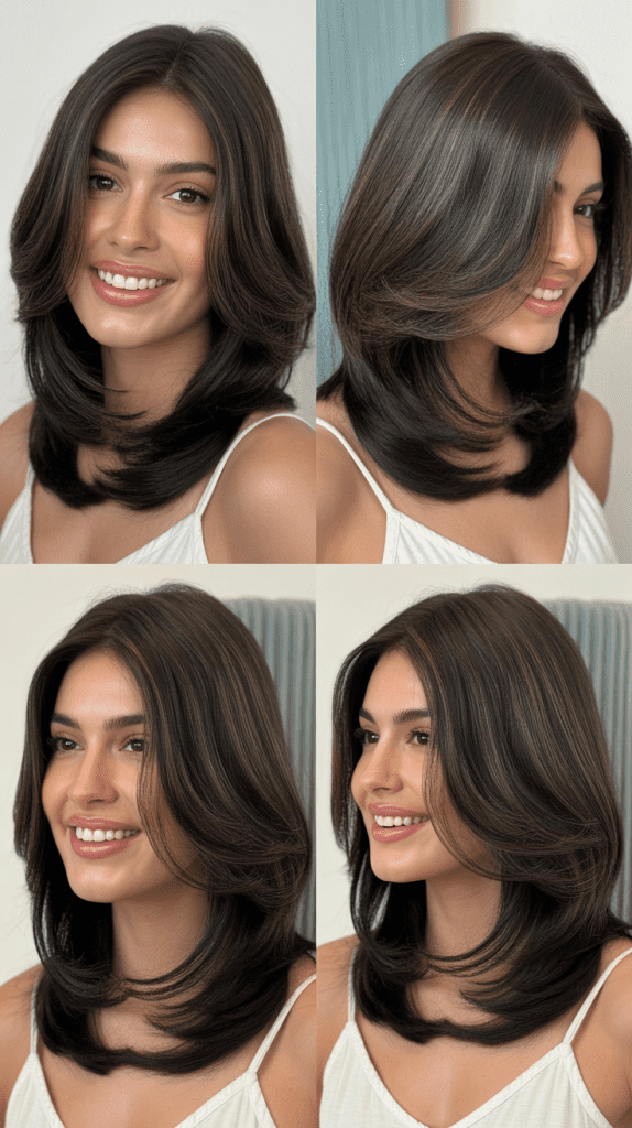 Layered Cut with Sleek Finish