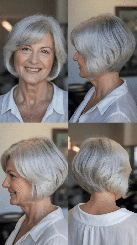 Rounded Bob with Graduation