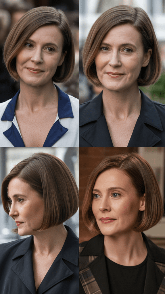 Sleek Side-Part Bob: Polished Asymmetry