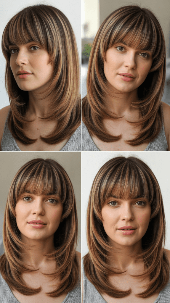 Layered Cut with Swoopy Bangs