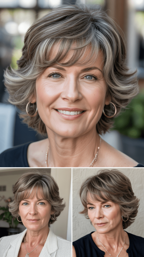 Textured Wispy Bangs with Layers